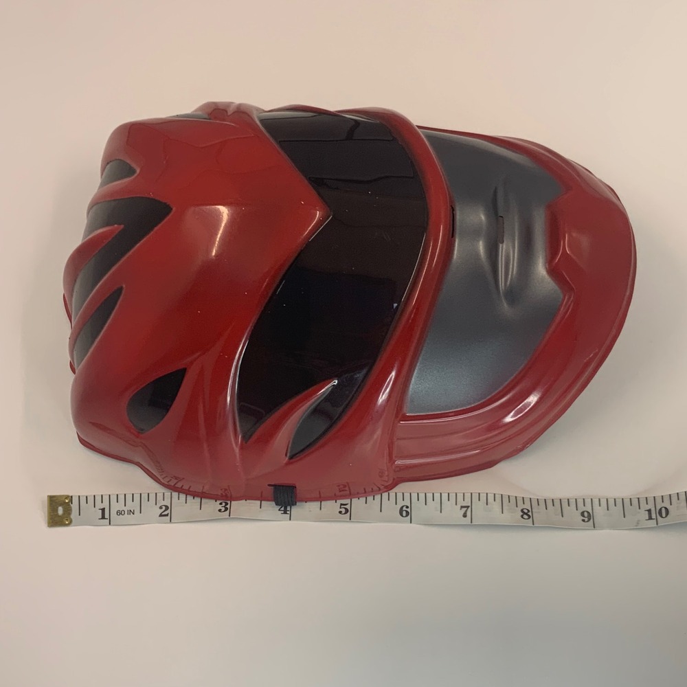 Disguise Power Rangers Red Ranger 0947FT01 Plastic Red 9.5in Mask - Picture 4 of 4